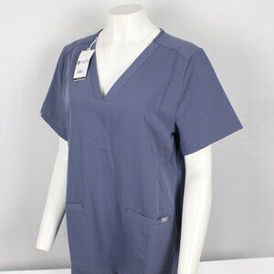 Figs Women's Casma Three Pocket Scrub Top Short Sleeve Size XL Space Nav…